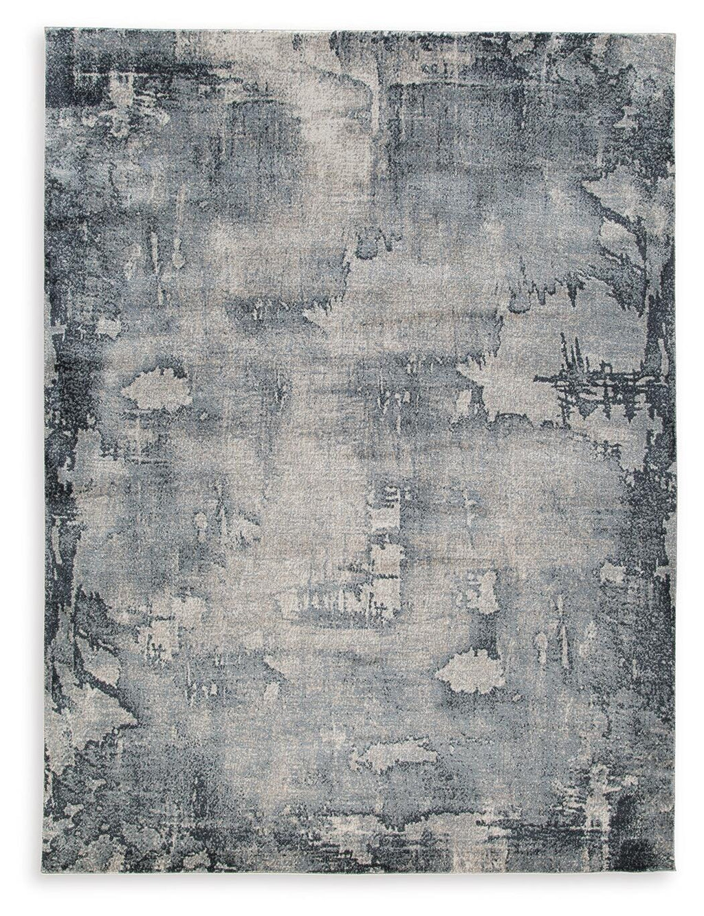 Langrich 5'3" x 7'3" Rug in Blue/Gray/Cream, alternate view 2