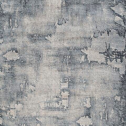 Langrich 5'3" x 7'3" Rug in Blue/Gray/Cream, fabric swatch