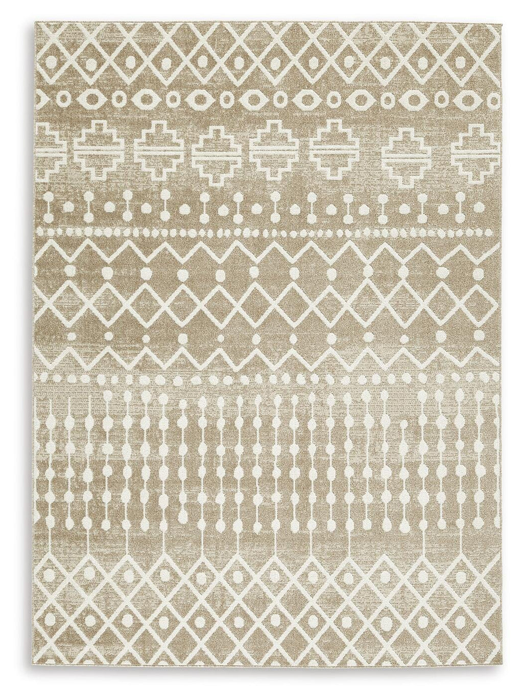 Bunchly 4'11" x 7'2" Washable Rug in Tan/Brown/Cream, alternate view 2
