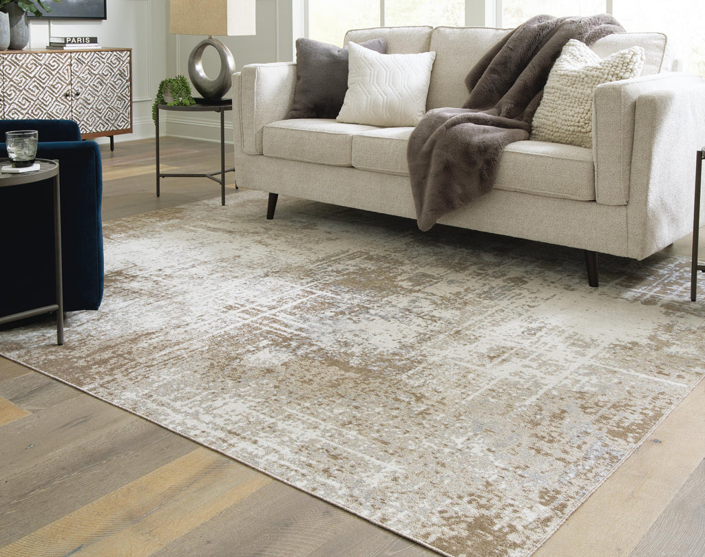 Grifflain 7'10" x 10'3" Washable Rug in Tan/Brown/Gray, alternate view 3