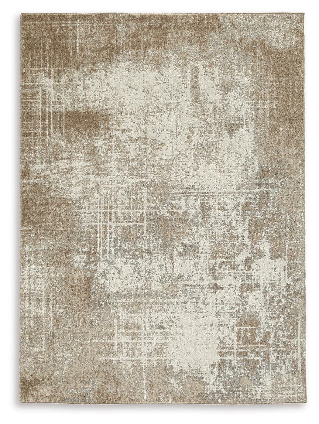Grifflain 5'1" x 7' Washable Rug in Tan/Brown/Gray, alternate view 2