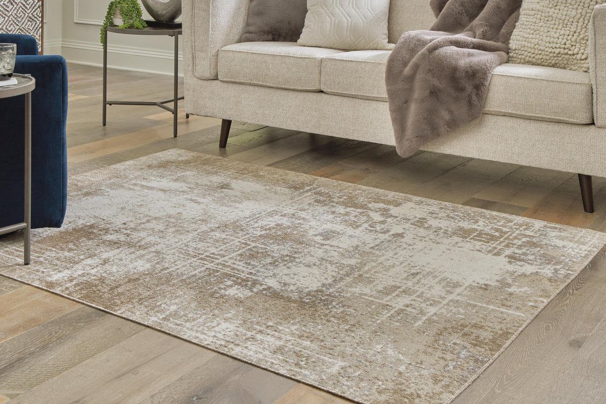 Grifflain 5'1" x 7' Washable Rug in Tan/Brown/Gray, alternate view 3