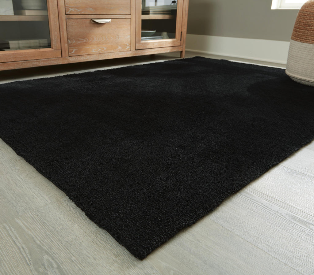 Anaben 8' x 10'1" Washable Rug in Black, detail view