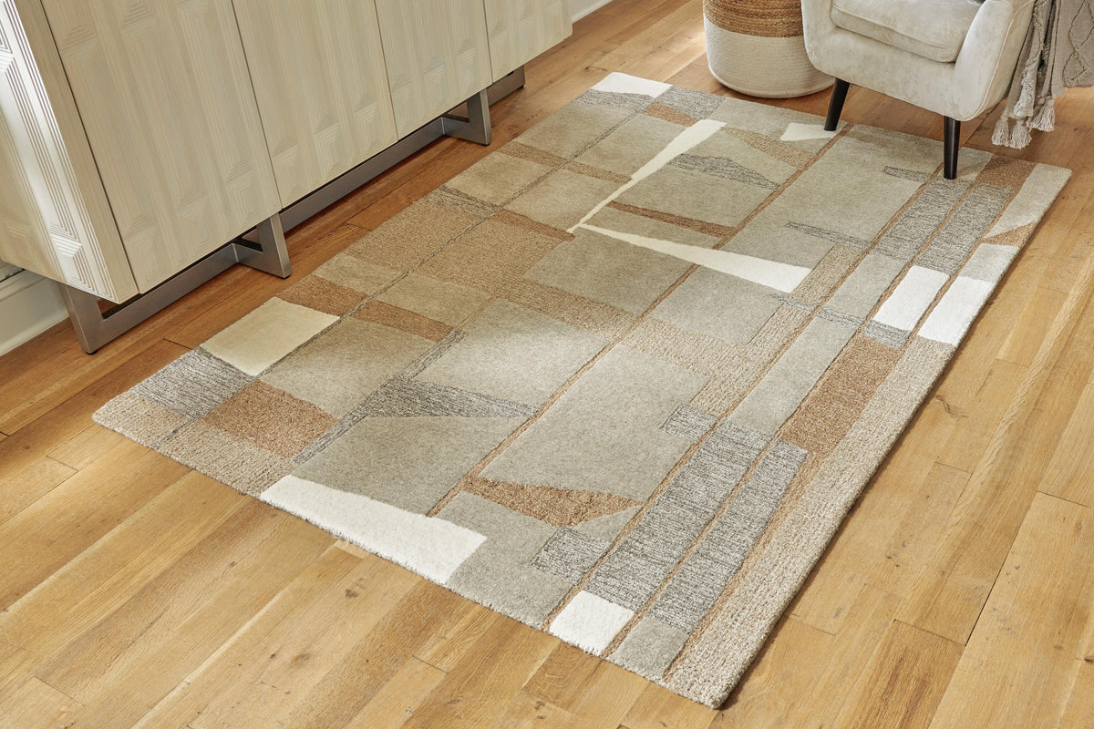 Abbotton 5' x 7' Rug in Taupe/Gray/Caramel, alternate view 3