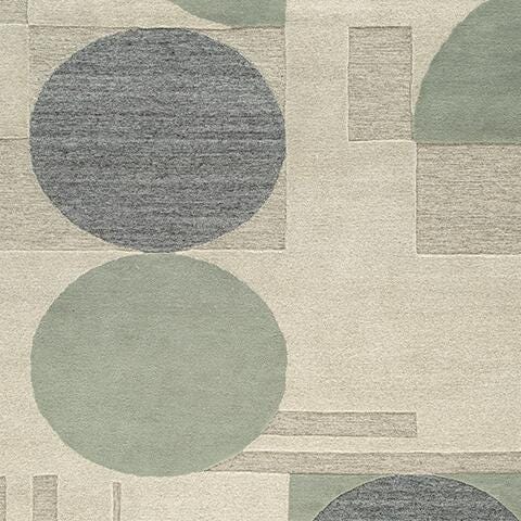 Dallane 5' x 7' Rug in Linen/Blue/Green, fabric swatch