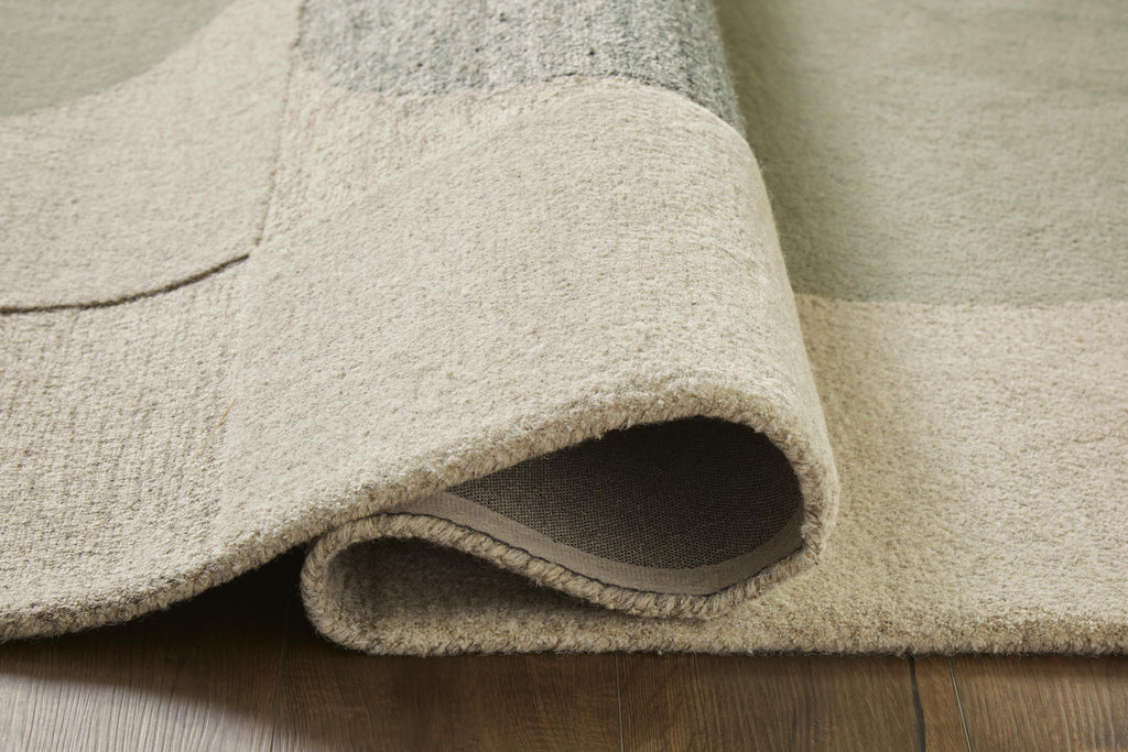 Dallane 8' x 10' Rug in Linen/Blue/Green, detail view