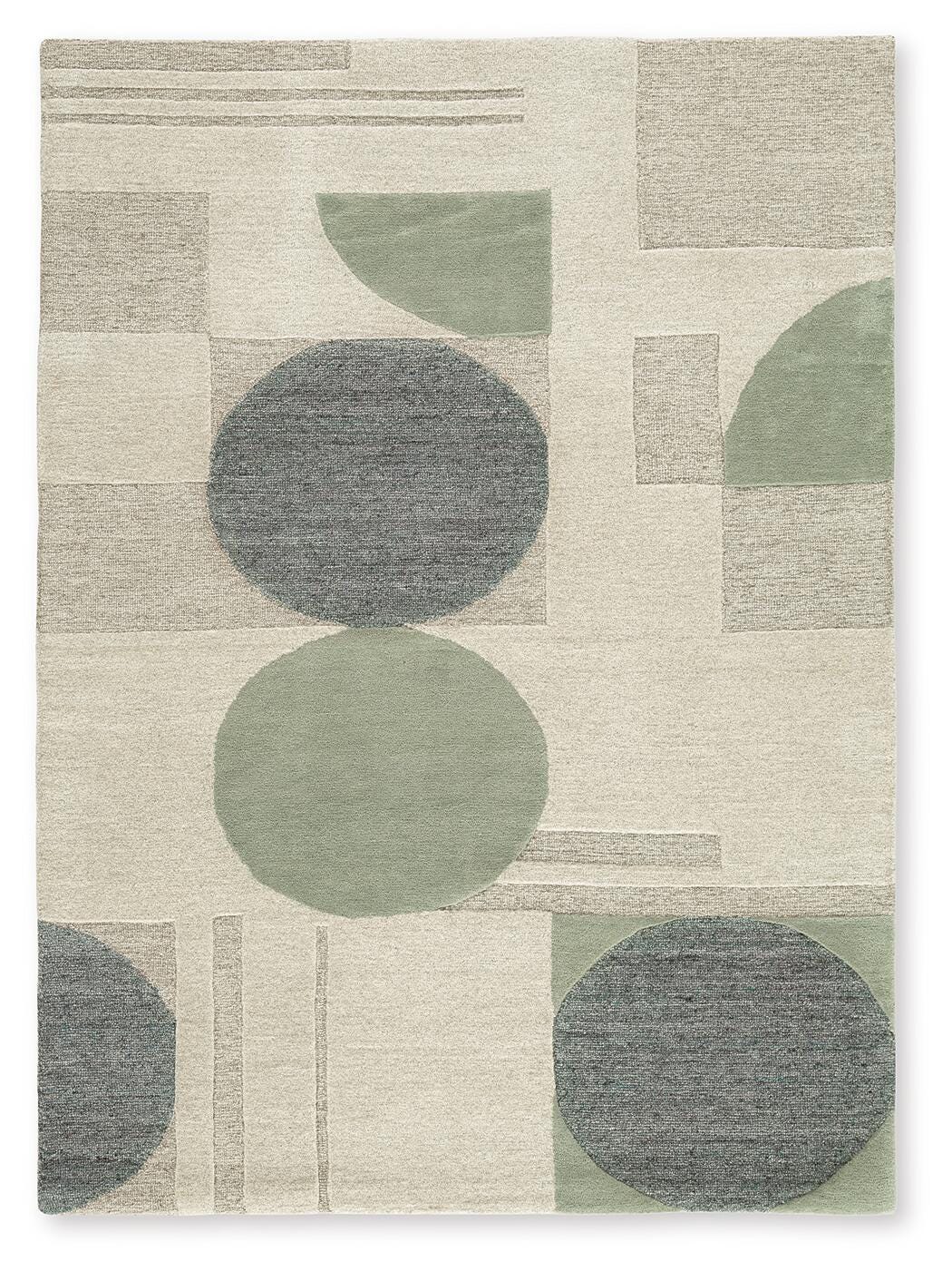 Dallane 5' x 7' Rug in Linen/Blue/Green, alternate view 2