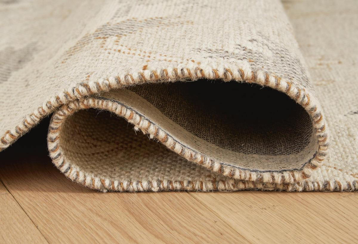 Calkin 5' x 7' Rug in Linen/Gray/Caramel, detail view