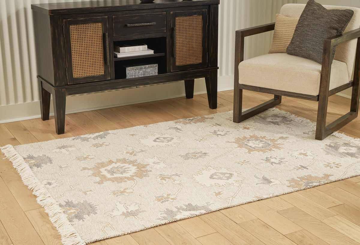 Calkin 5' x 7' Rug in Linen/Gray/Caramel, alternate view 3