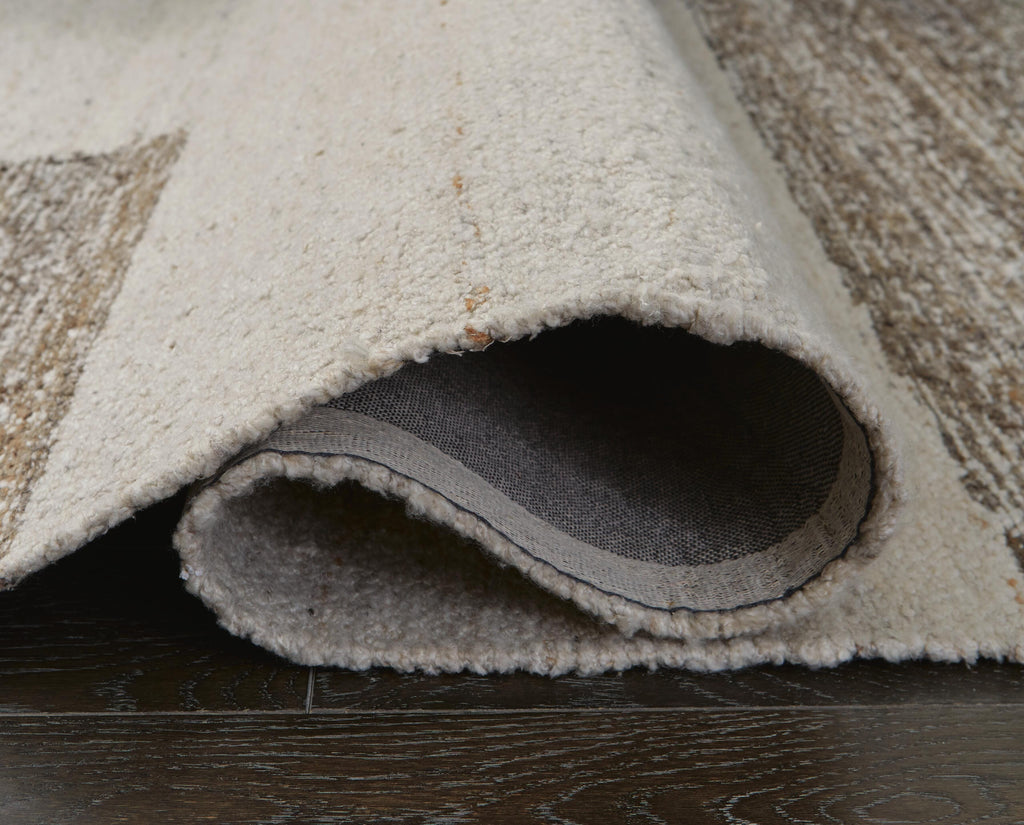 Barus 5' x 7' Rug in Beige/Brown/Gray, detail view