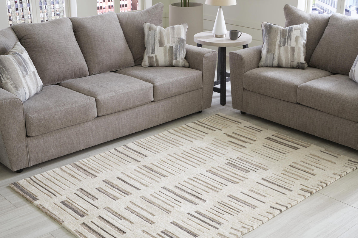 Leesdale 5' x 7' Rug in Ivory/Brown/Black, alternate view 3