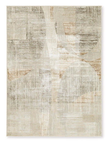 Truward 5' x 7' Rug in Linen/Gray/Caramel