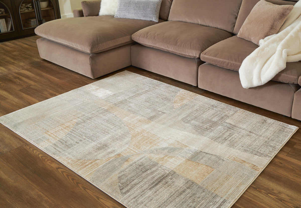 Truward 5' x 7' Rug in Linen/Gray/Caramel, alternate view 3
