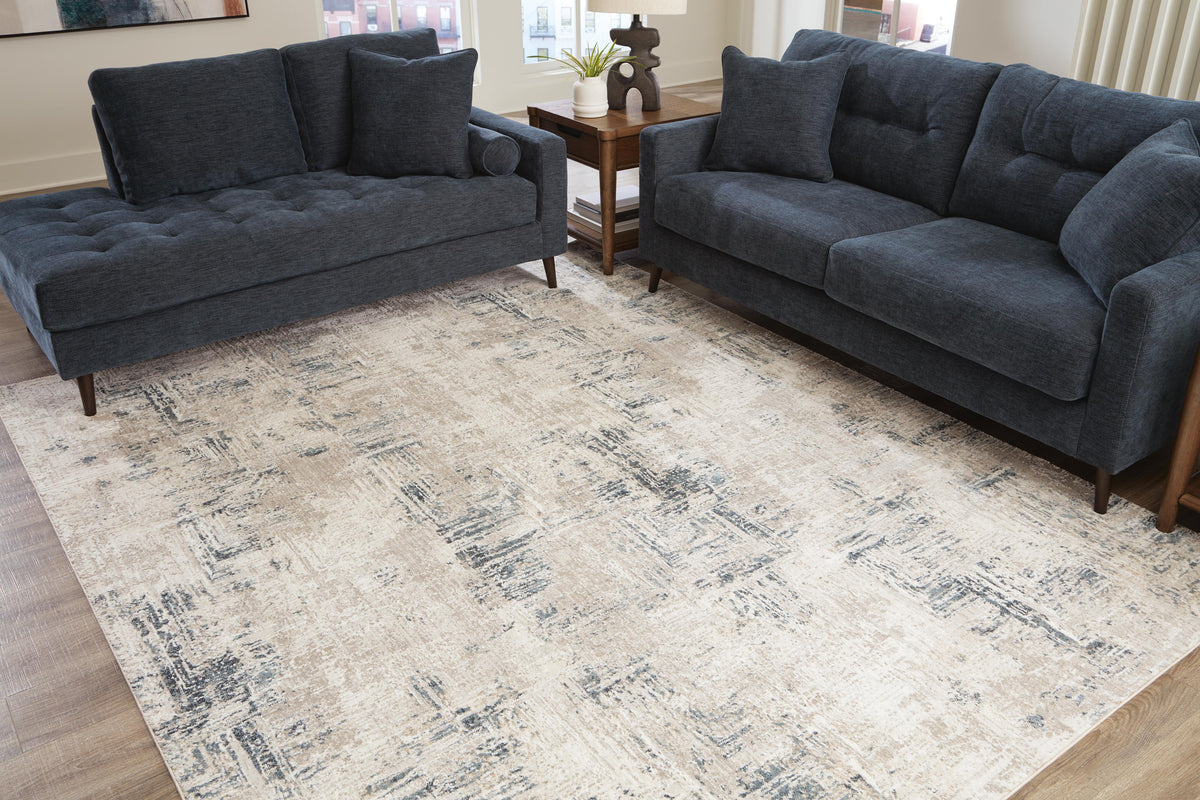 Gentor 8' x 10' Rug in Blue/Ivory, alternate view 3