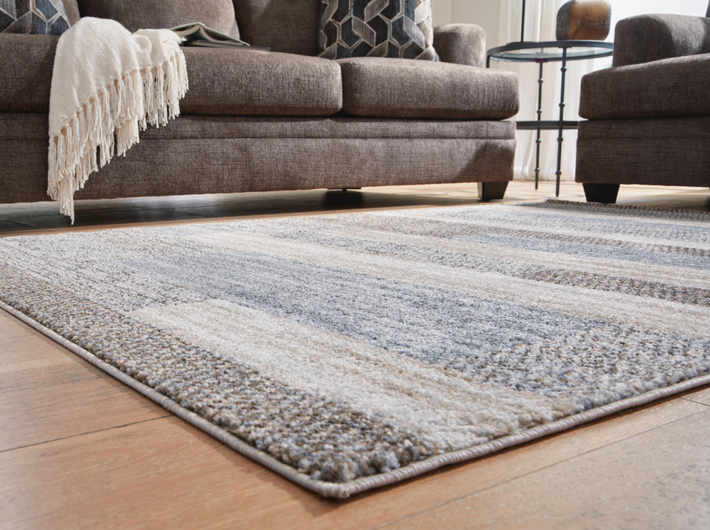 Sethburn 8' x 10' Rug in Cream/Brown/Gray, detail view