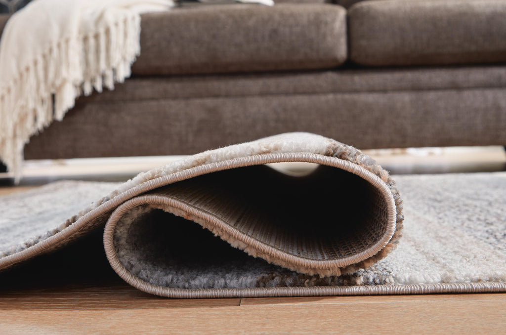 Sethburn 8' x 10' Rug in Cream/Brown/Gray, detail view