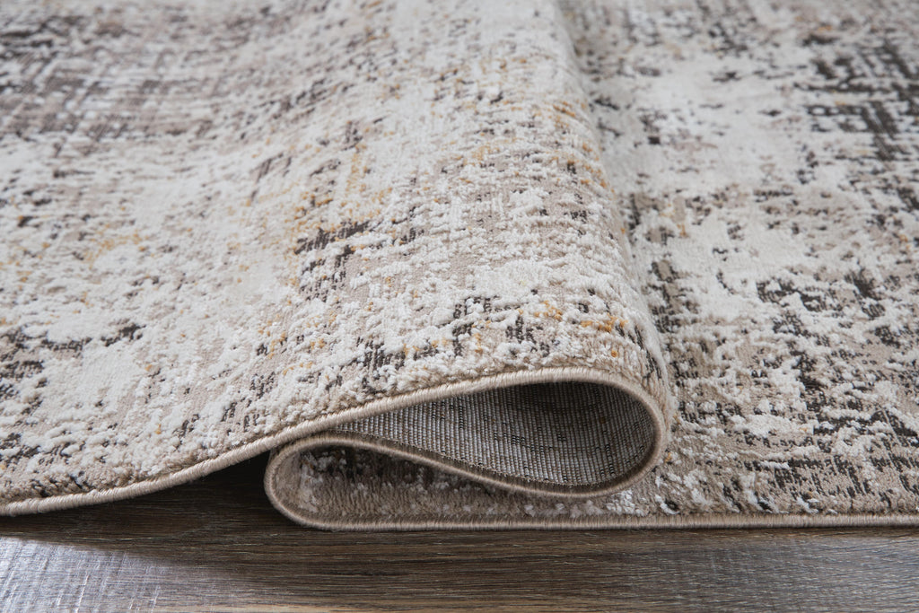 Elaning 5' x 7' Rug in Black/Gray/Cream, detail view