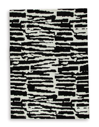 Bramshaw 5' x 7' Rug in Black/Ivory
