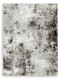 Langwell 5' x 7' Rug in Black/Gray/White