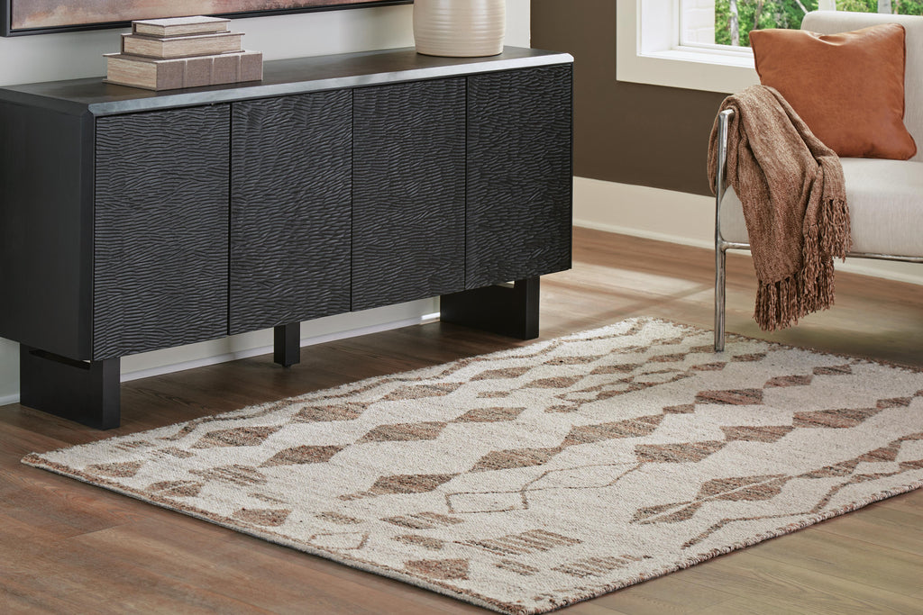 Brettler 5' x 7' Rug in Beige/Brown, alternate view 3