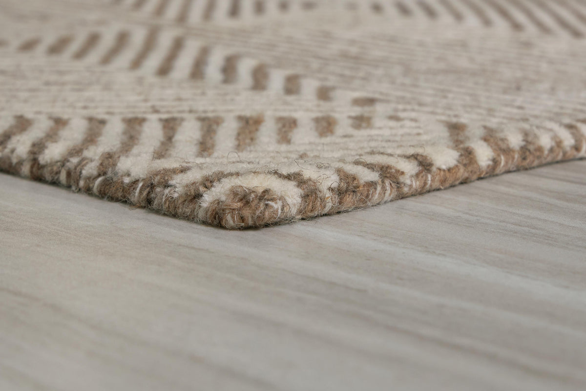 Jadott 5' x 7' Rug in Beige/Brown, detail view