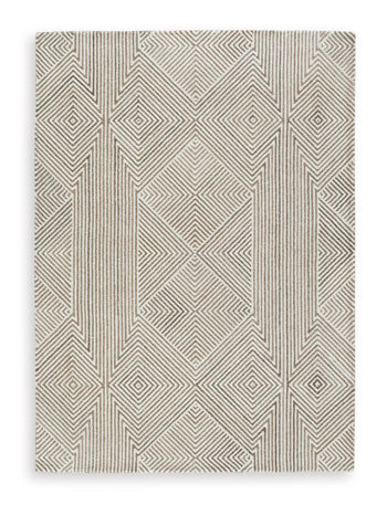 Jadott 5' x 7' Rug in Beige/Brown