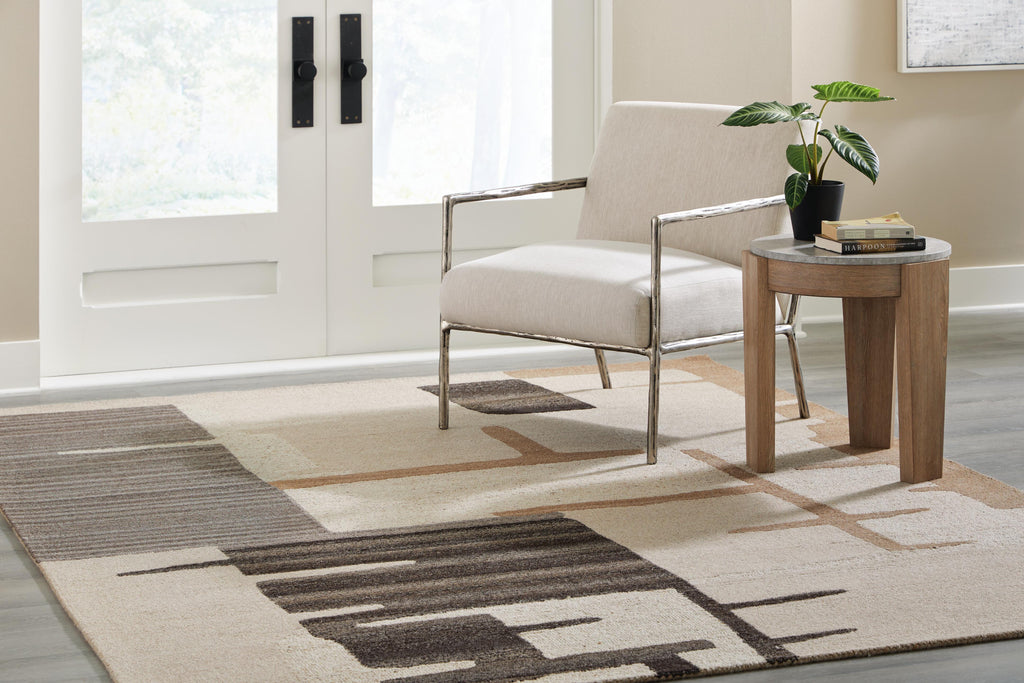Kencher 8' x 10' Rug in Beige/Brown, alternate view 3