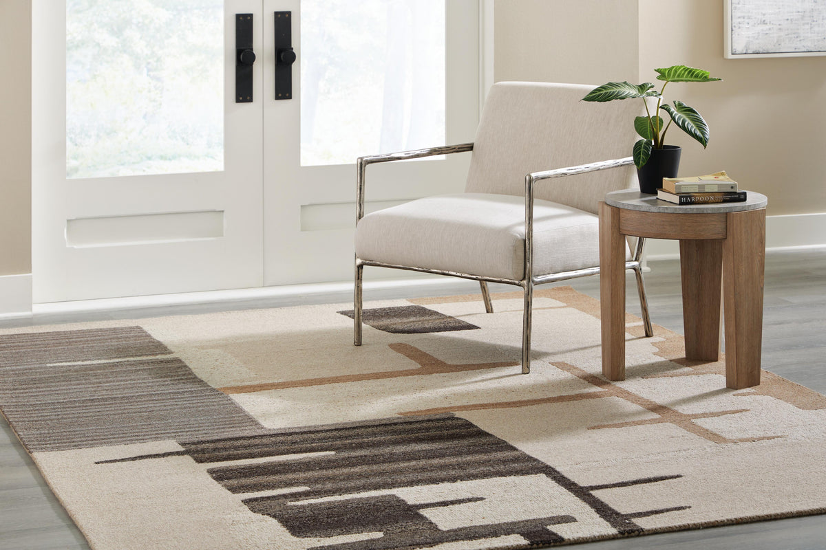 Kencher 8' x 10' Rug in Beige/Brown, alternate view 3