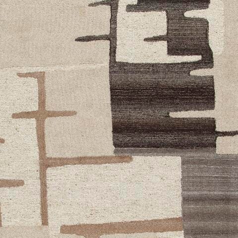 Kencher 5' x 7' Rug in Beige/Brown, fabric swatch