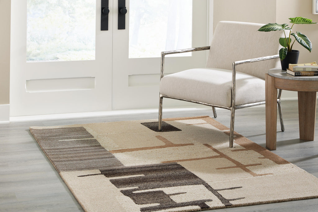Kencher 5' x 7' Rug in Beige/Brown, alternate view 3