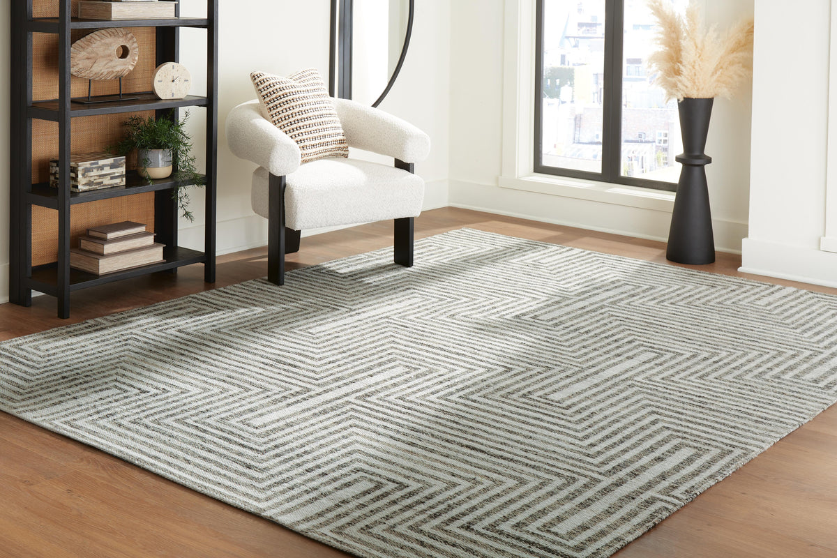 Jossen 8' x 10' Rug in Ivory/Gray, alternate view 3