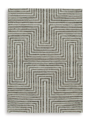Jossen 5' x 7' Rug in Ivory/Gray