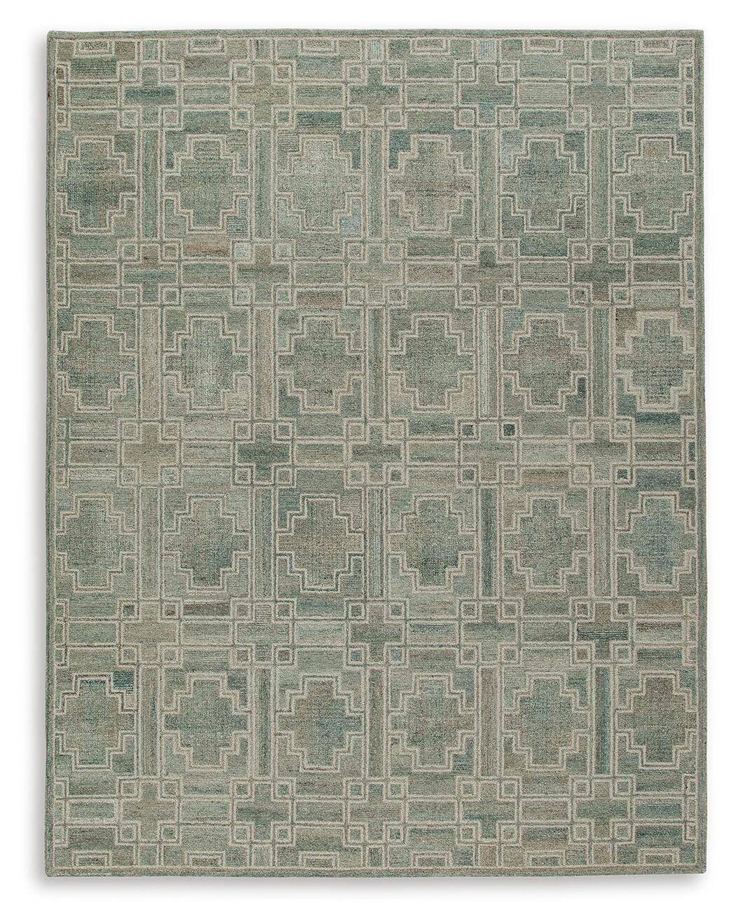 Jossland 8' x 10' Rug in Green/Ivory, alternate view 2