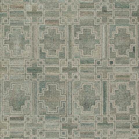 Jossland 8' x 10' Rug in Green/Ivory, fabric swatch