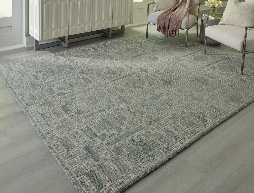 Jossland 8' x 10' Rug in Green/Ivory, alternate view 3