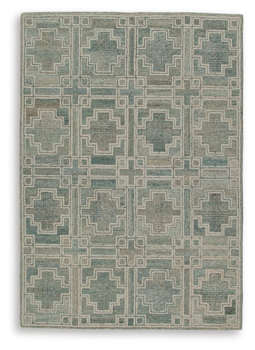 Jossland 5' x 7' Rug in Green/Ivory, alternate view 2