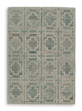 Jossland 5' x 7' Rug in Green/Ivory