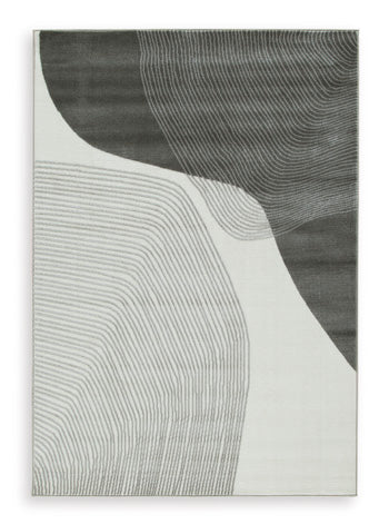 Winderburg 5' x 7' Rug in Gray/Ivory