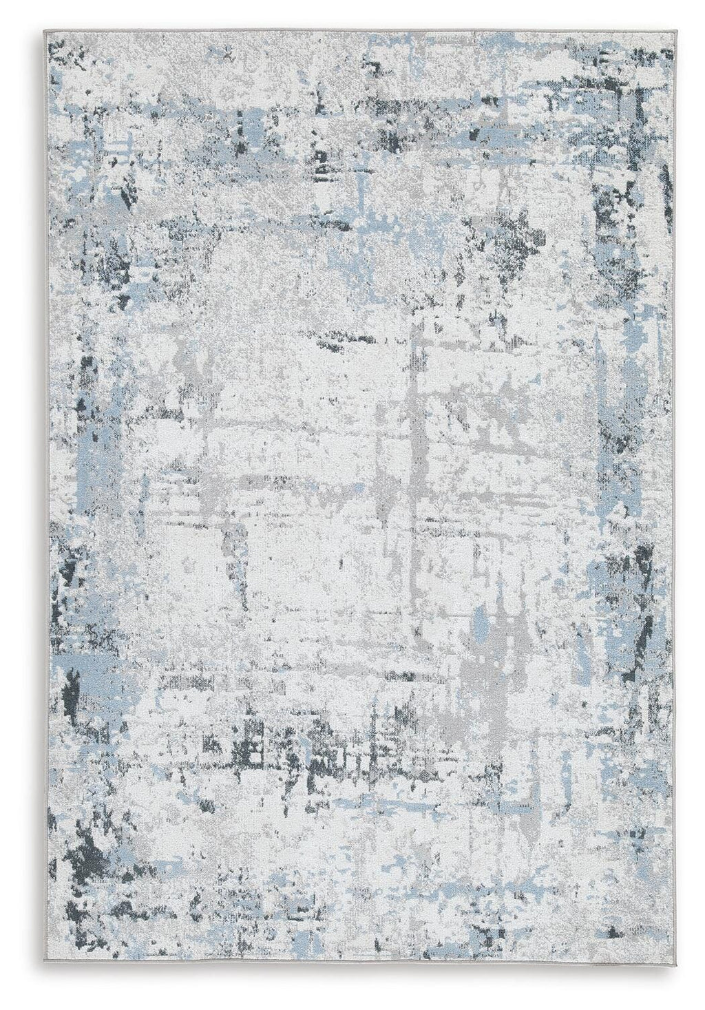 Emertonly 8' x 10' Washable Rug in Blue/White/Gray, alternate view 2