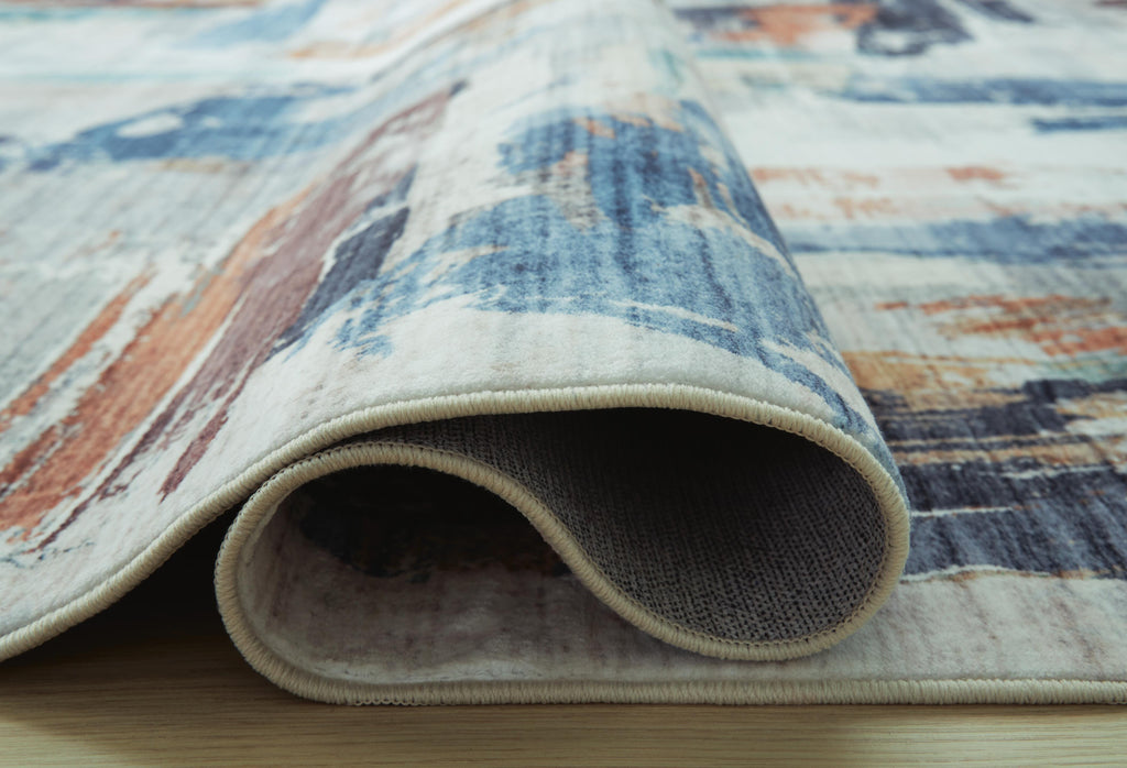 Hessland 8' x 10' Washable Rug in Multi, detail view