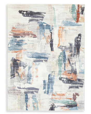Hessland 5' x 7' Washable Rug in Multi