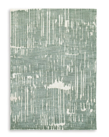 Cayworth 8' x 10' Rug in Teal/White