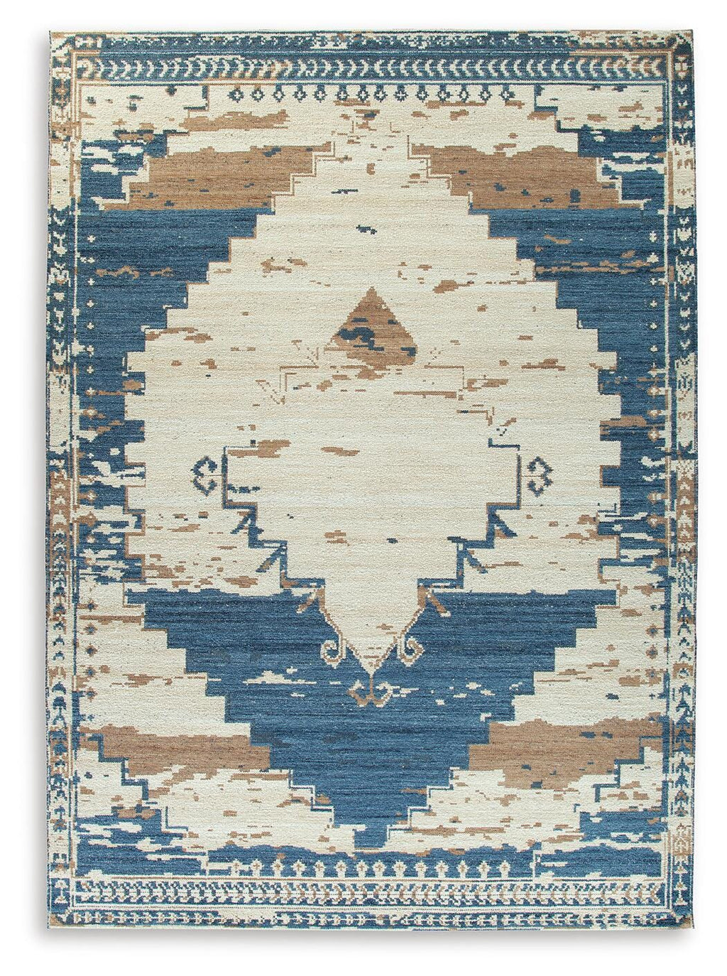 Varnler 10' x 14' Rug in Blue/Brown/Tan, alternate view 2