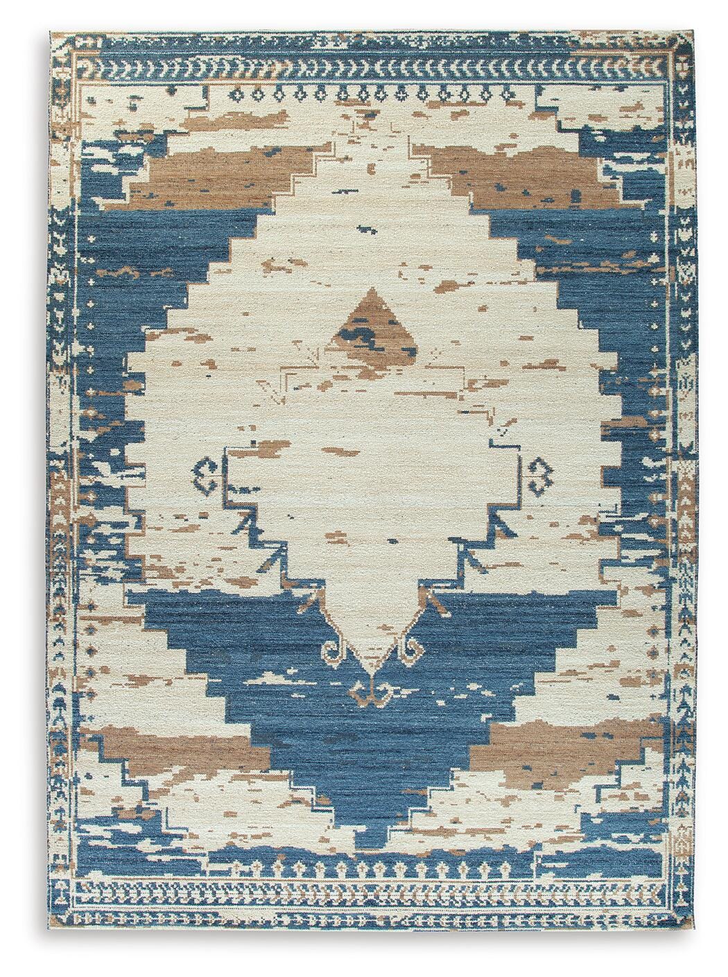 Varnler 10' x 14' Rug in Blue/Brown/Tan, alternate view 2