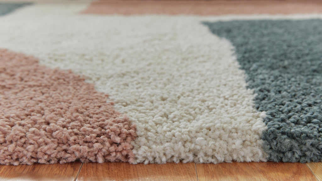 Flynnwick 8' x 10' Rug in Cream/Pink/Gray, detail view