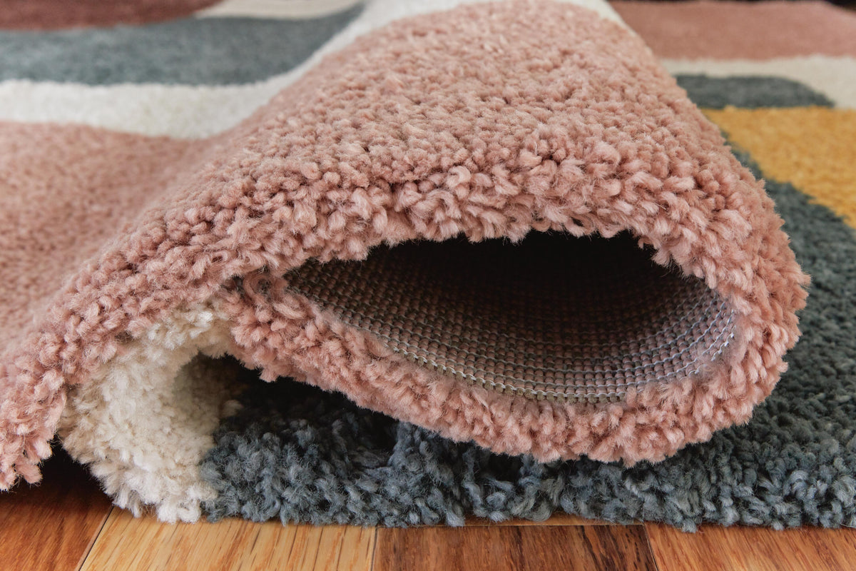 Flynnwick 8' x 10' Rug in Cream/Pink/Gray, detail view