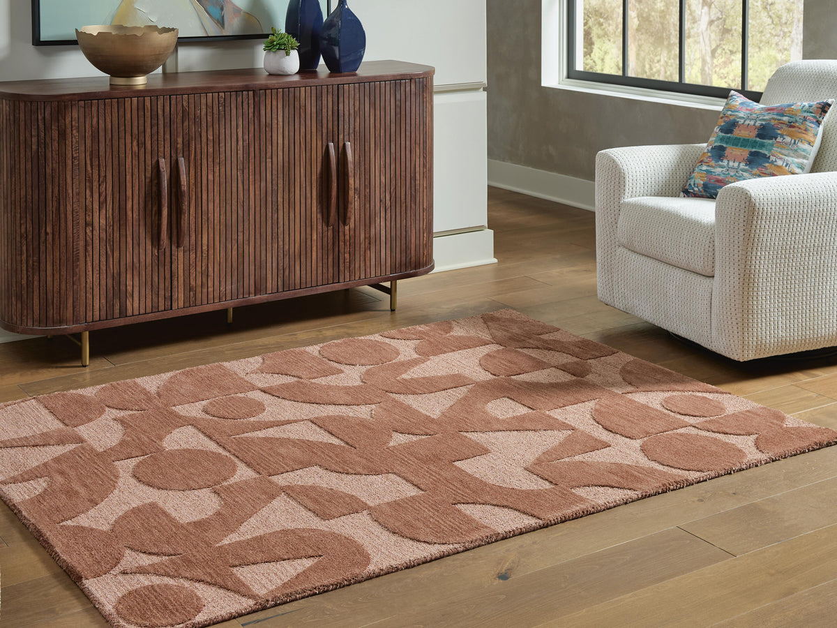 Perrenton 8' x 10' Rug in Clay, lifestyle view