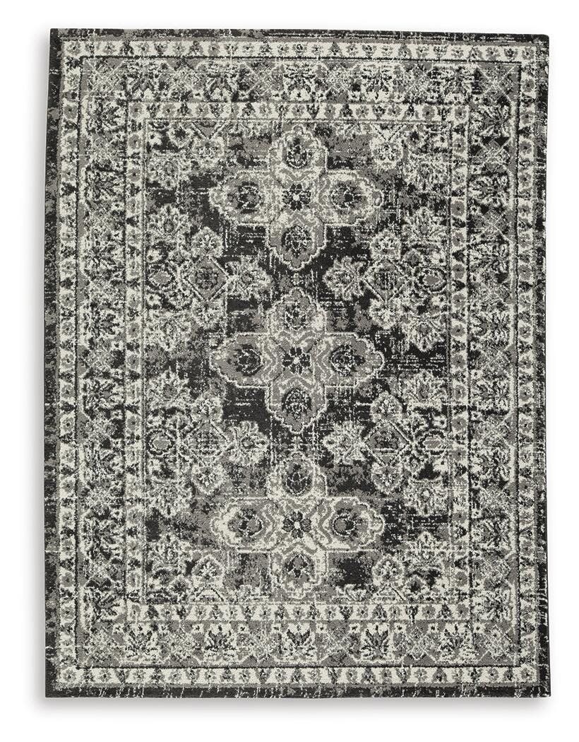 Glennisman Medium Rug in Black/Gray/Ivory, alternate view 2