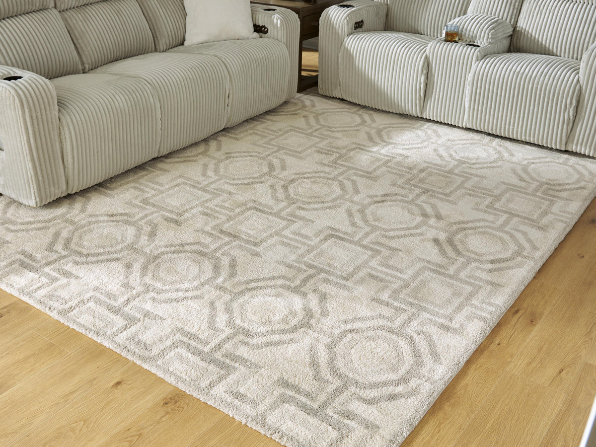 Maconville Large Rug in Ivory/Gray, lifestyle view