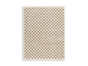 Karamen Large Rug in Taupe/Ivory